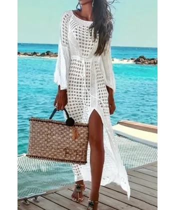 Kadın Yarasa Kol Triko Maxi Boy Pareo