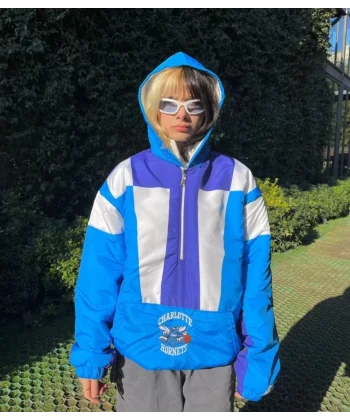 Kadın Yarım Fermuarlı İçi Astarlı Mont - Mavi