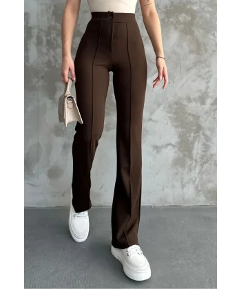 Kadın Yeni Sezon Yüksek Bel Dört Mevsim Palazzo Pantolon