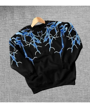 Kadın Yıldırım Bisiklet Yaka Sweat - Siyah