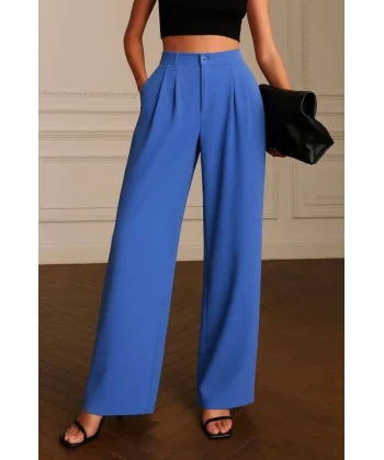 Kadın Yüksek Bel Bol Paça Pantolon