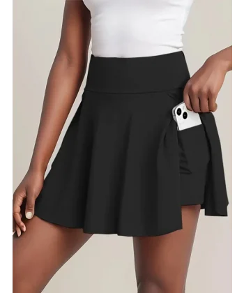 Kadın Yüksek Bel Cepli Sandy Short Etek