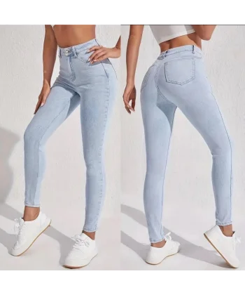 Kadın Yüksek Bel Dar Paça Likralı Pantolon