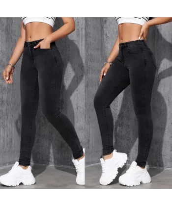 Kadın Yüksek Bel Dar Paça Likralı Pantolon