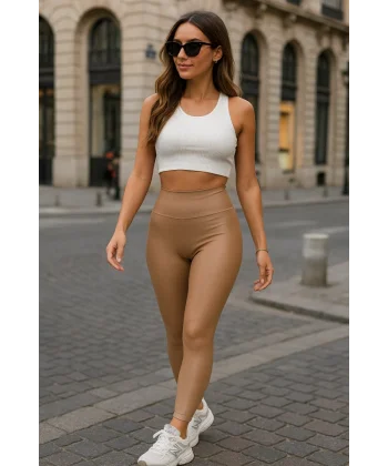 Kadın Yüksek Bel Içi şardonlu Fırsat ürün Toparlayıcı Tayt