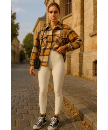 Kadın Yüksek Bel Içi şardonlu Fırsat ürün Toparlayıcı Tayt