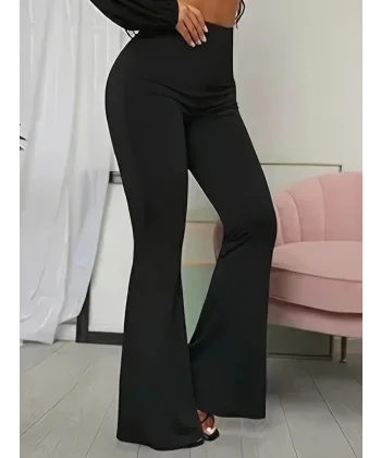 Kadın Yüksek Bel Ispanyol Paça Dalgıç Tayt