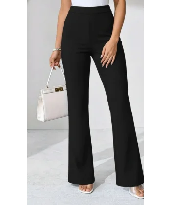 Kadın Yüksek Bel Paçaya Doğru Geniş Dalgıç Pantolon