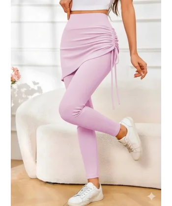 Kadın Yüksek Bel Yandan Büzgülü Alttan Uzun Kaşkorse Tayt Etek