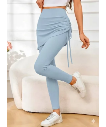 Kadın Yüksek Bel Yandan Büzgülü Alttan Uzun Kaşkorse Tayt Etek