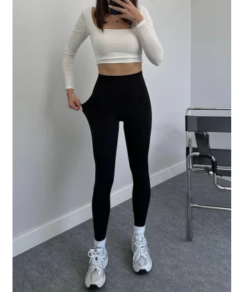 Kadın Yüksel Bel Korse Detay Toparlayıcı Tayt