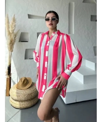 Kalın Çizgi Tasarımlı Gömlek