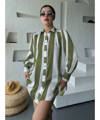 Kalın Çizgi Tasarımlı Gömlek