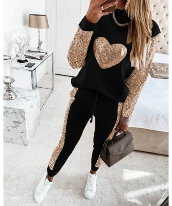 Kalp Pul Payet Detay Janes Iki Iplik Takım