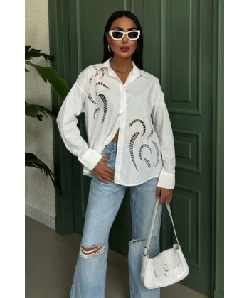 Karlie Brode Nakışlı Gömlek 3369-08