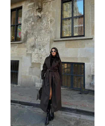 KAŞE KABAN MAXİ  Kahverengi