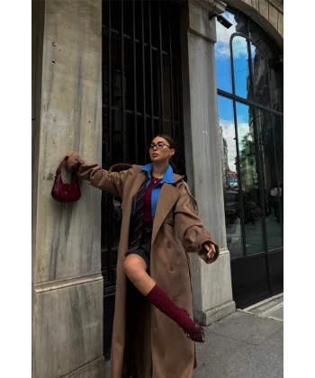 KAŞE KALIN KABAN UZUN  Bej