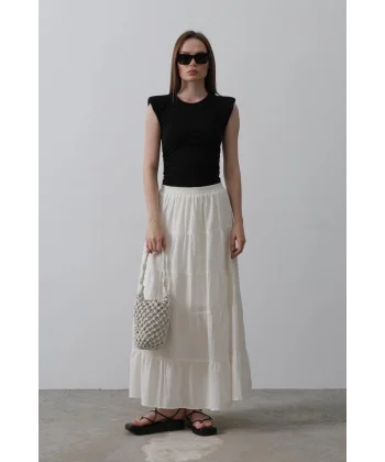 KAT KAT KETEN ETEK  Beyaz