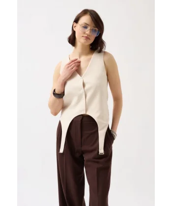 Kemer Detay V Yaka Yelek