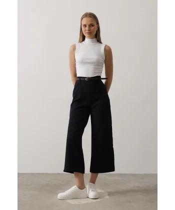 Kemer Pens Detaylı Pantolon - Lacivert