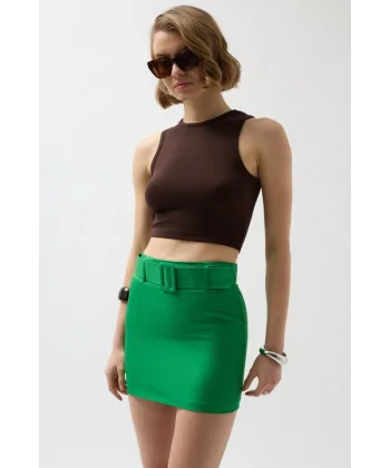 Kemerli Mini Etek