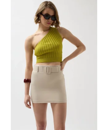 Kemerli Mini Etek