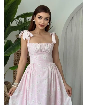 Khalesı Omuz Bağlamalı Elbise