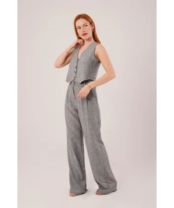 Kırçıllı Desen Antrasit Takım