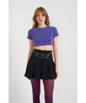 Kısa Bisiklet Yaka Tişört  or