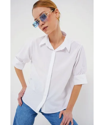 Kısa Kol Gömlek 20312 - Beyaz
