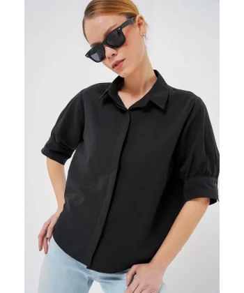 Kısa Kol Gömlek 20312 - Siyah