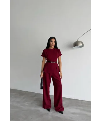 KISA KOL TASARIM TULUM - Bordo