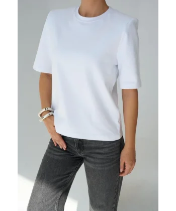 Kısa Kol Thirt  Beyaz