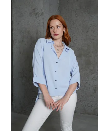 Kol Katlama Detaylı Bebe avi Gömlek