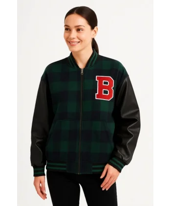 Kolları Suni Deri Içi Astarlı Oduncu Kolej Içi Ceket - Haki