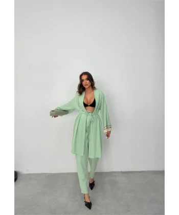 KOLUCU PÜSKÜL KİMONO TAKIM - Mint