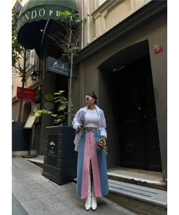 KOT ETEK PARÇAI UZUN ÖNDEN YIRTAÇI  Pembe