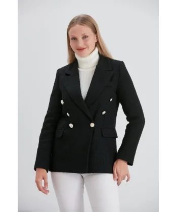 Kruvaze Tüvit Ceket