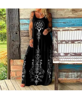 Kumaş Sprem Penye Dijital Askılı Elbise