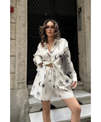 Lauren Desenli Keten Takım 9805-0025