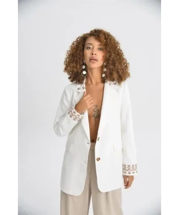 Leomie Nakışlı Blazer Ceket 6106