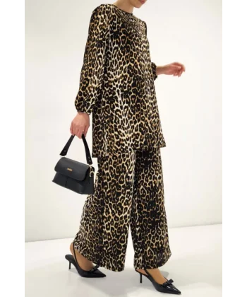 Leopar Tunik Pantolon Alt Üst Takım 6663