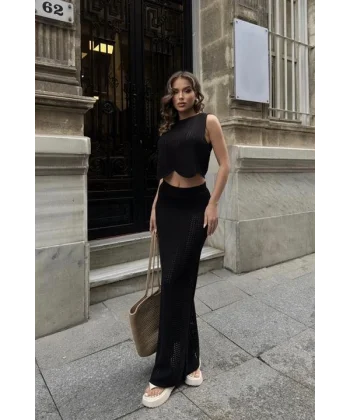 Linda Ajurlu Crop Takım 9798-0025