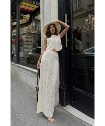 Linda Ajurlu Crop Takım 9798-0025