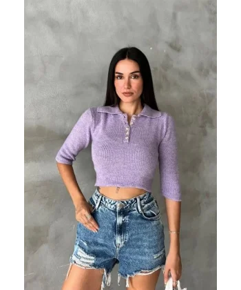 Loris  Bağlamalı Crop Triko 1062-02