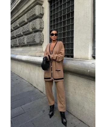 Lunadel Triko Hırka Pantolon Takım 9974