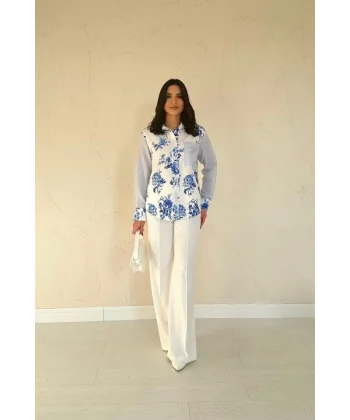 Mavi Garnili Gömlek