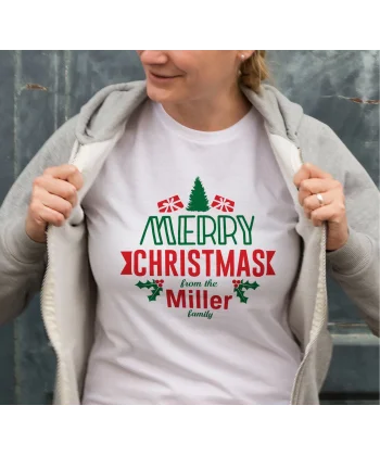 MERRY CHRISTMAS from the Miller Baskılı T-shirt - Beyaz