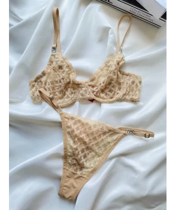 Mia Nude Bralet Sütyen Takım