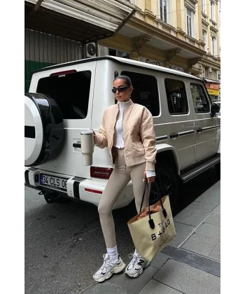 Michonne Ribanalı Bomber Ceket 7059 -08